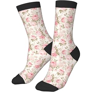 ARELIDCA Watercolor Floral Autumn Spice Color Flowers Kids Socks Breathable Athletic Crew Socks for Boys Girls