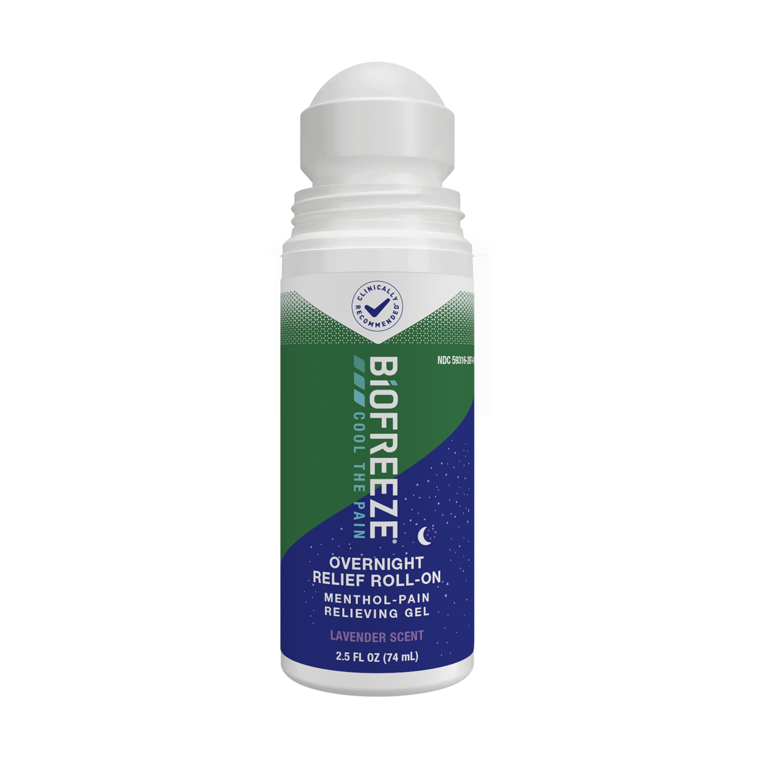 Biofreeze Overnight Pain Relief Roll-On, Arthritis Pain Reliver, Knee & Lower Back Pain Relief, Sore Muscle Relief, Lavender Scent, FSA Eligible, 2.5 FL OZ Biofreeze Menthol Roll-On