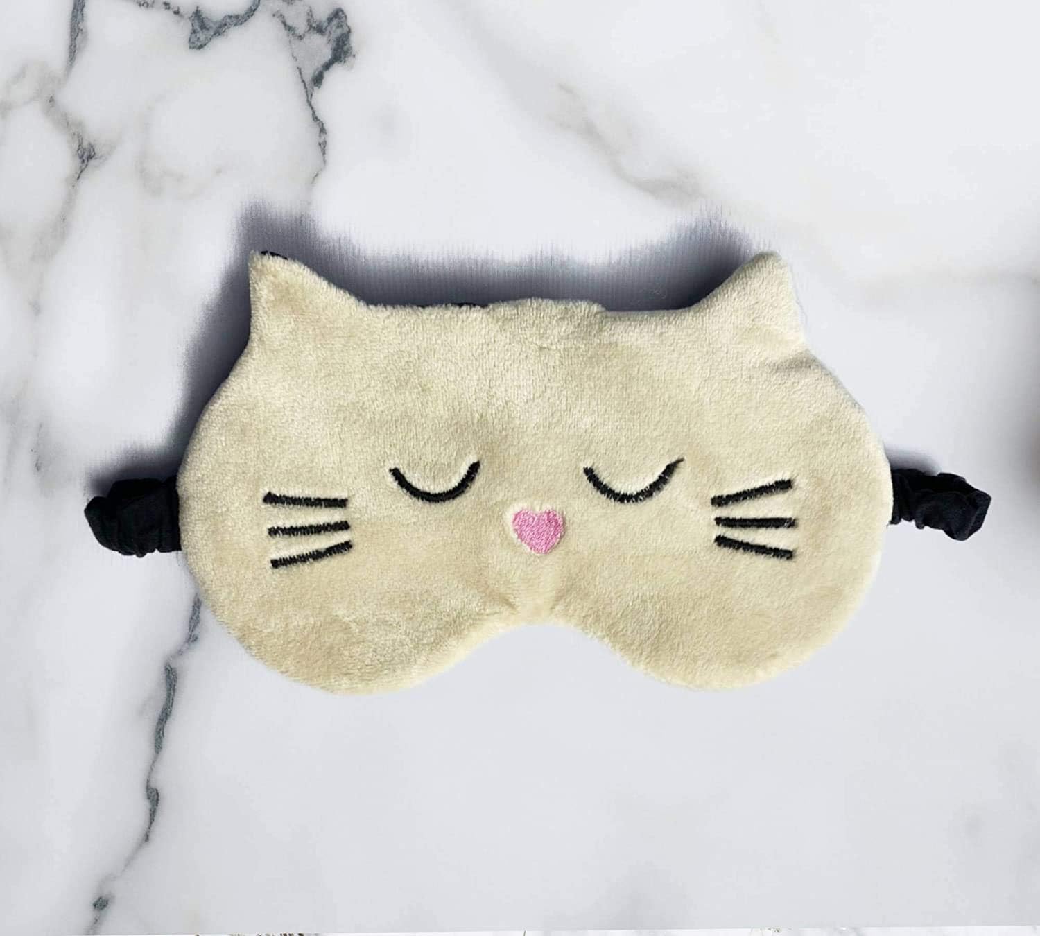 Cute Cat Sleeping Mask Fluffy Animal Eye Mask for Sleeping Velvet Gift Set Bag + Scrunchie Plush Sleep Mask Fun Kids Adult Sleeping Mask Gift fo her FBA - Image 5