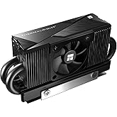 Thermalrlght HR10 2280 PRO Black SSD Heatsink Cooler,Double-Sided Heat Sink,with 4&times;5mm Heatpipes AGHP Tochnology,with Thermal Silicone Pad for M.2 2280 SSD Cooling