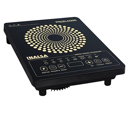 Inalsa Excel Cook 1600-Watt Induction Cooktop (Black/Golden)