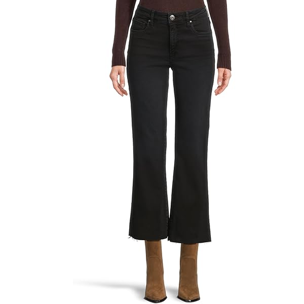 KUT from the Kloth Womens Gwen High-Rise Wide Leg Raw Hem 5