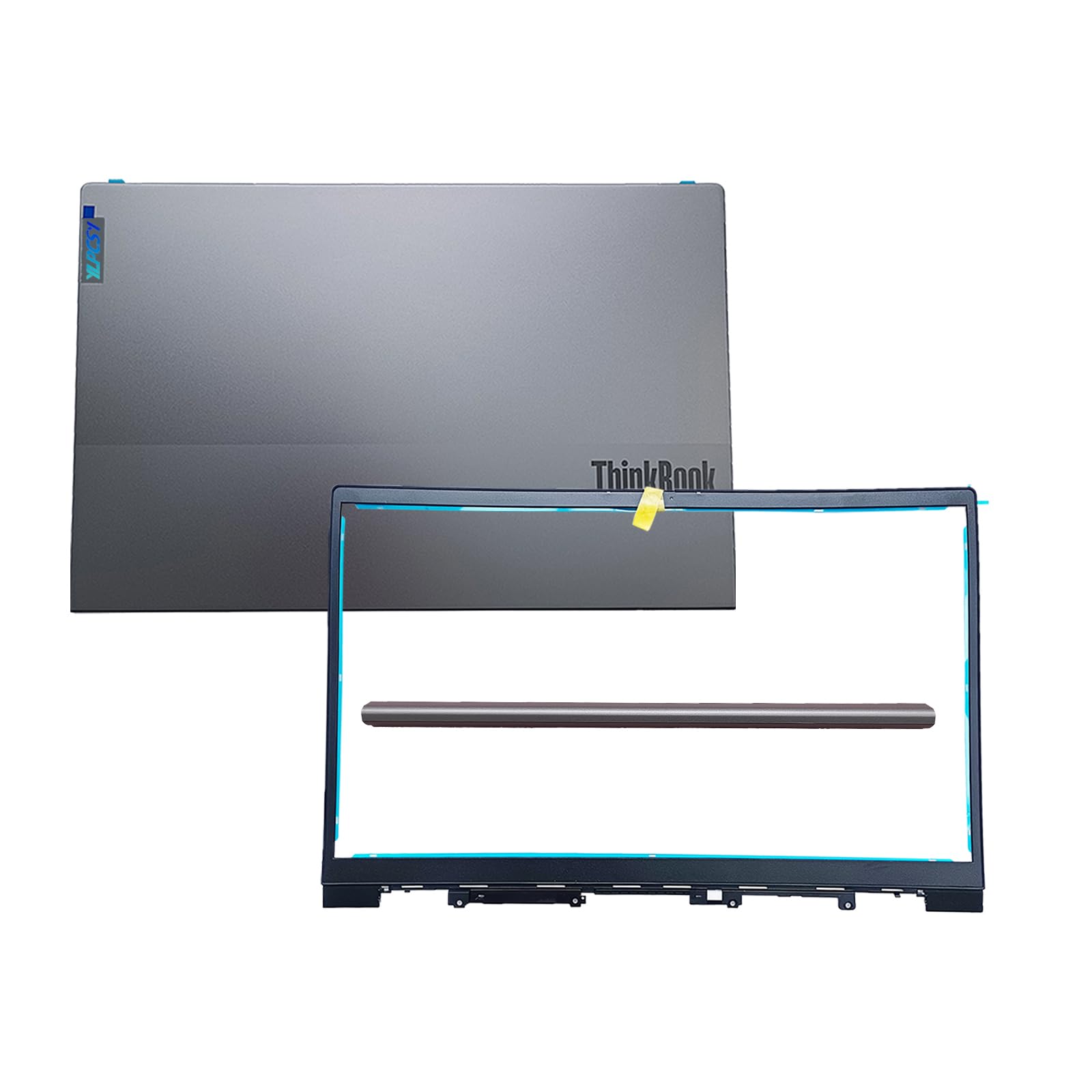 Photo 1 of 5CB1B34808 5CB1B34807 5B30S18986 Replacement Laptop LCD Back Cover Top Case Rear Lid with Hinges Cover and Front Bezel Frame for Lenovo ThinkBook 15 G2 G3 ITL/are/ACL Sliver