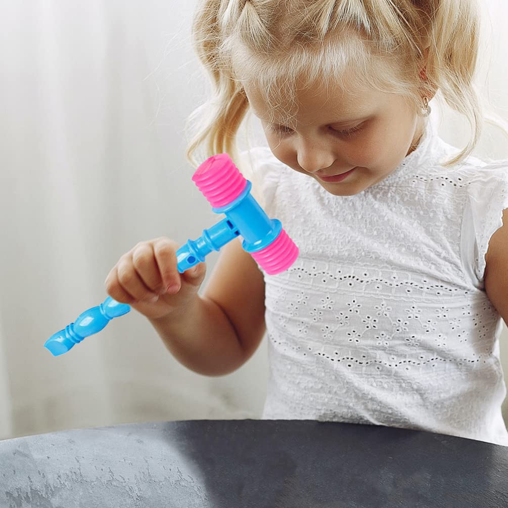 NUOBESTY 8Pcs Baby Hammer Toy Set - Musical Pounding & Squeaky Beating Toys for Toddlers 1-3 | Colorful Plastic Gavel Mallet for Early Learning & Motor Skills Development (Random Color)