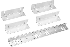 YUANWIN Z and L Bracket for Dual Door Magnetic Lock 600lbs Holding Force Electromagnetic Lock Double Door Access Control System
