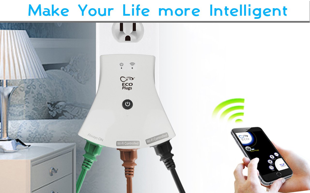 ECOPlugs Alexa Smart Plugs Outlet, Wifi Alexa Smart Outlet, Wifi Timers