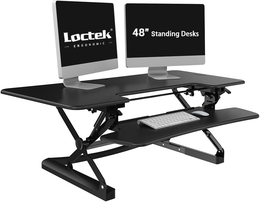 Loctek LXR48B Standing Desk 48" Desk Riser, Wide & Quick