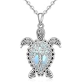 Fenthring Sea Turtle Necklace Tree of Life Turtle Necklace for Women Sterling Silver Pendant Jewelry Birthday Mothers Day Gifts