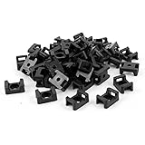 uxcell Plastic Wire Buddle Cable Tie Mount Saddle 9mm 100pcs Black