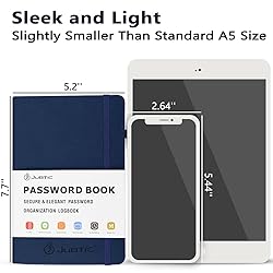 JUBTIC Password Keeper Book with Alphabetical