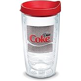 Tervis Coca-Cola - Diet Coke Insulated Tumbler with Emblem and Red Lid, 16oz, Clear