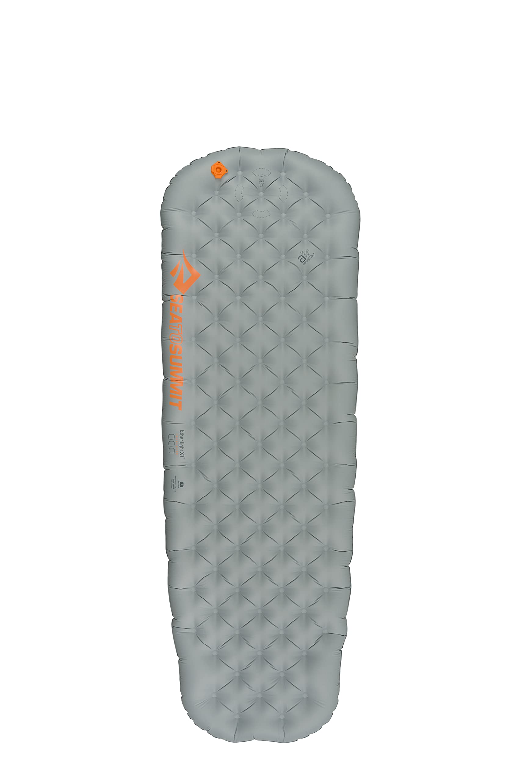 Sea to Summit - Ether Light XT Insulated Air Sleeping Mat Small - Thermolite - 3 Season - Lightweight - Pillow Lock System - Stuff Sack - For Backpacking & Camping - Grey - 470g