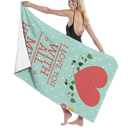 Amazon Com Sara Nell Microfiber Beach Towel Love Valentine Day