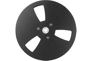 Take Up Reel, 7 X 1/4 Empty Take Up Reel to Reel Small Hub with 3 Holes, Aluminum Alloy Universal Open Reel Audio Takeup Reel