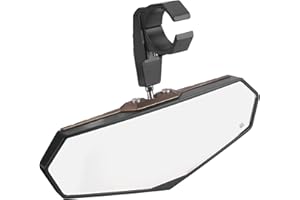 KEMIMOTO UTV Rear View Mirror, SXS Center Mirror Fits for 1.6"-2" Roll Bar Cages Compatible with Polaris RZR, Can-Am X3, Can-