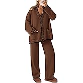 PRETTYGARDEN Lounge Sets for Women Fall 2026 Loungewear 2 Piece Outfits Cardigan Sweaters Track Suit Matching Winter Clothing