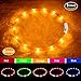fashionandcool Led Dog Collar, USB Rechargeable, Glowing Pet Dog Collar Light for Night Walking Safety, Water Resistant Flashing Light Up Dog Necklace for Small, Medium, Large Dogs, Orange