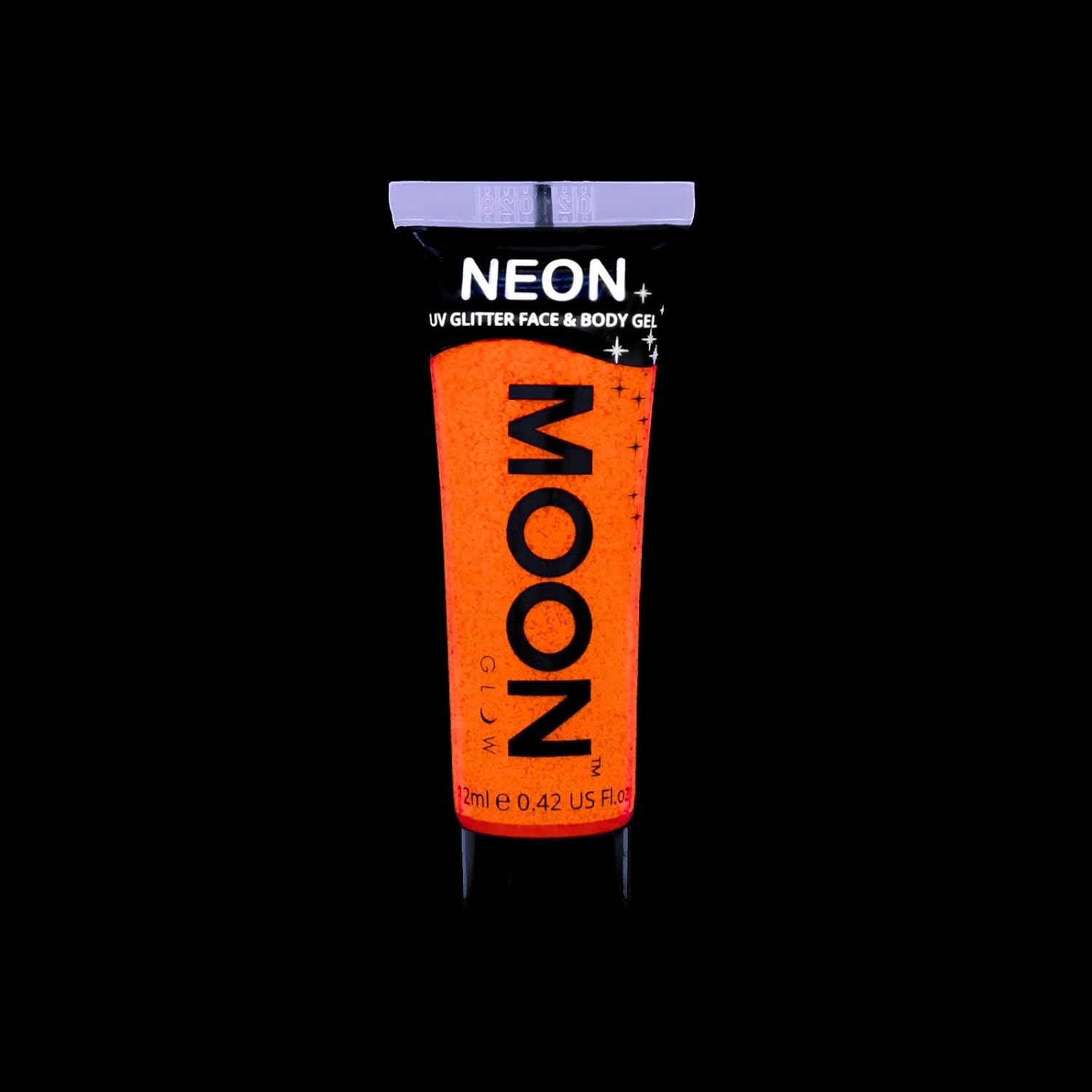 Moon Glow - Neon UV Glitter Face & Body Gel - 12ml Orange - Glitter Face Paint, 12 ml (Pack of 1) - Image 3