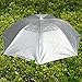 Hand Free Umbrella Hat Waterproof Elastic for Fishing Gardening 36”Diameter Folding Headwear (Silver)
