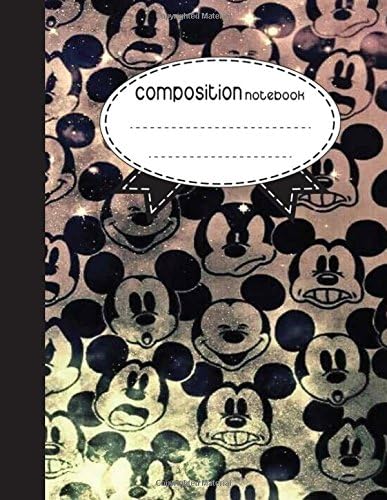 Composition Notebook, 8.5 x 11, 110 pages: Boho Mickey Mouse : (School Notebooks) Paperback – October 19, 2017