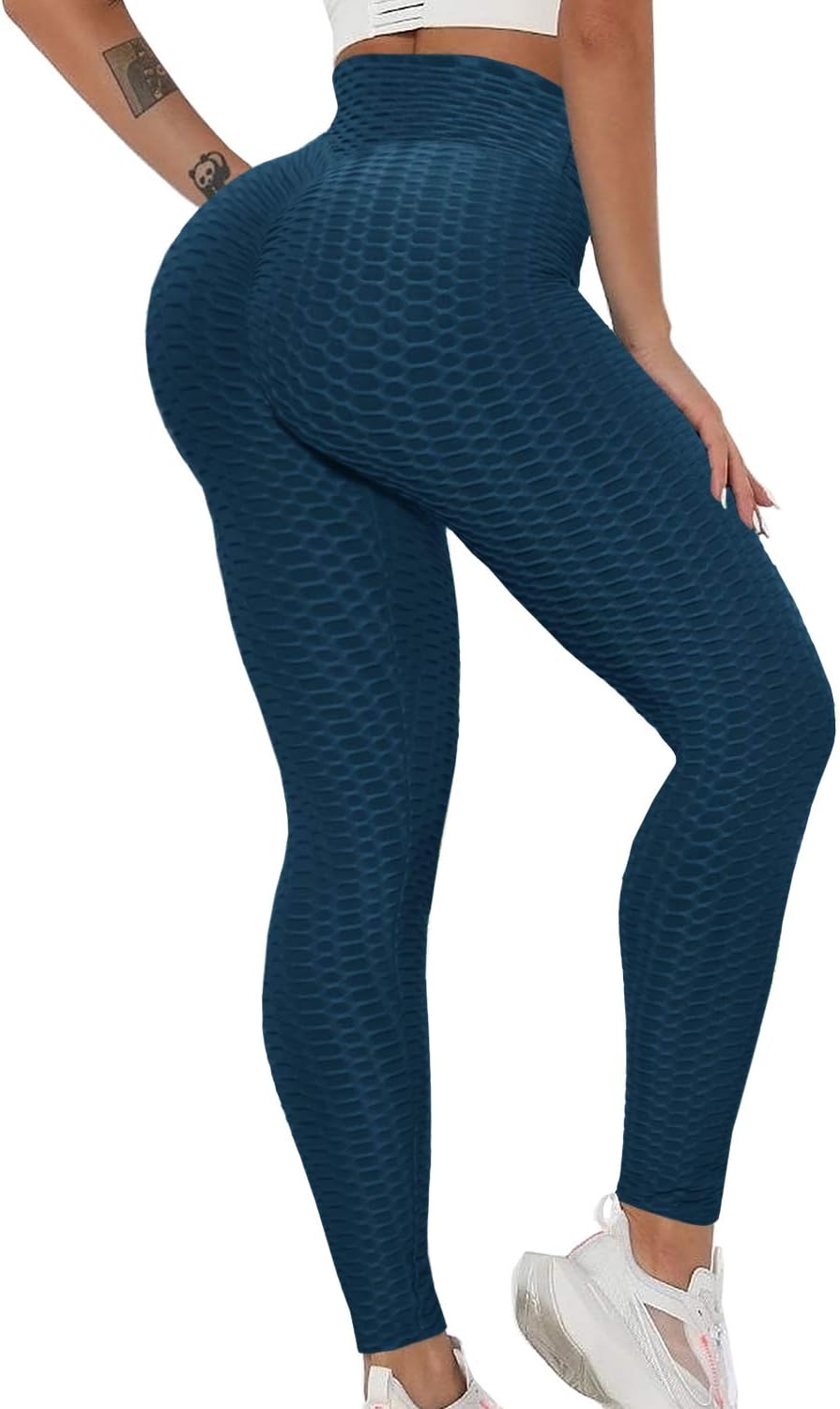 ZITAIMEI Butt Lifting Anti Cellulite Workout Leggings for Women High Waist Yoga Pants Running Sexy Tights