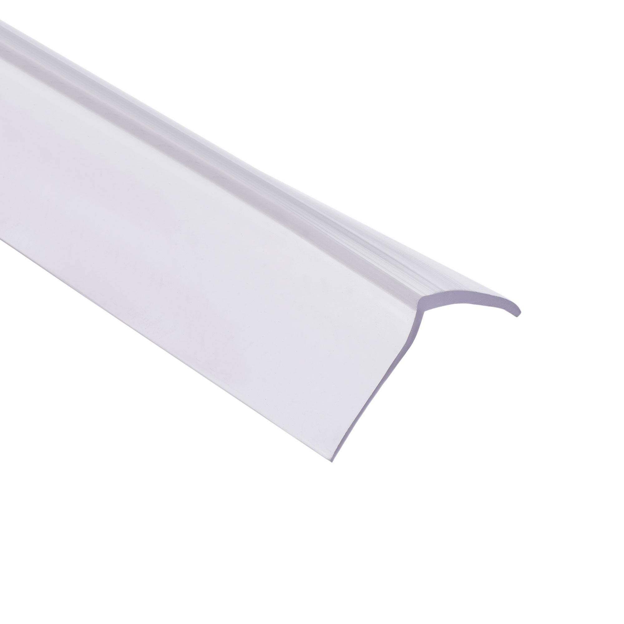 sourcing map Trim Seal, PVC L-Seal Channel Edge Protector Sheet, 3Meters/9.84Ft Length, 1.18" Height Transparent