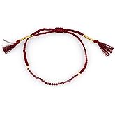 Thecraftman Natural Beads Braided Bracelet, Energy Crystals, Birthday, Gift for Her, Resizable Hand Braid Rope Thread Protection Bracelet for Men, Women, Gemstone Jewelry 7 inch