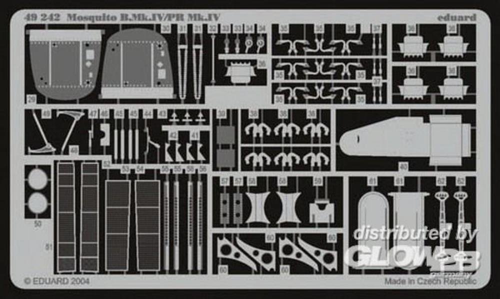Eduard Accessories 49242 Model Building Accessories Mosquito B.Mk.IV/PR Mk.IV for Tamiya Kit