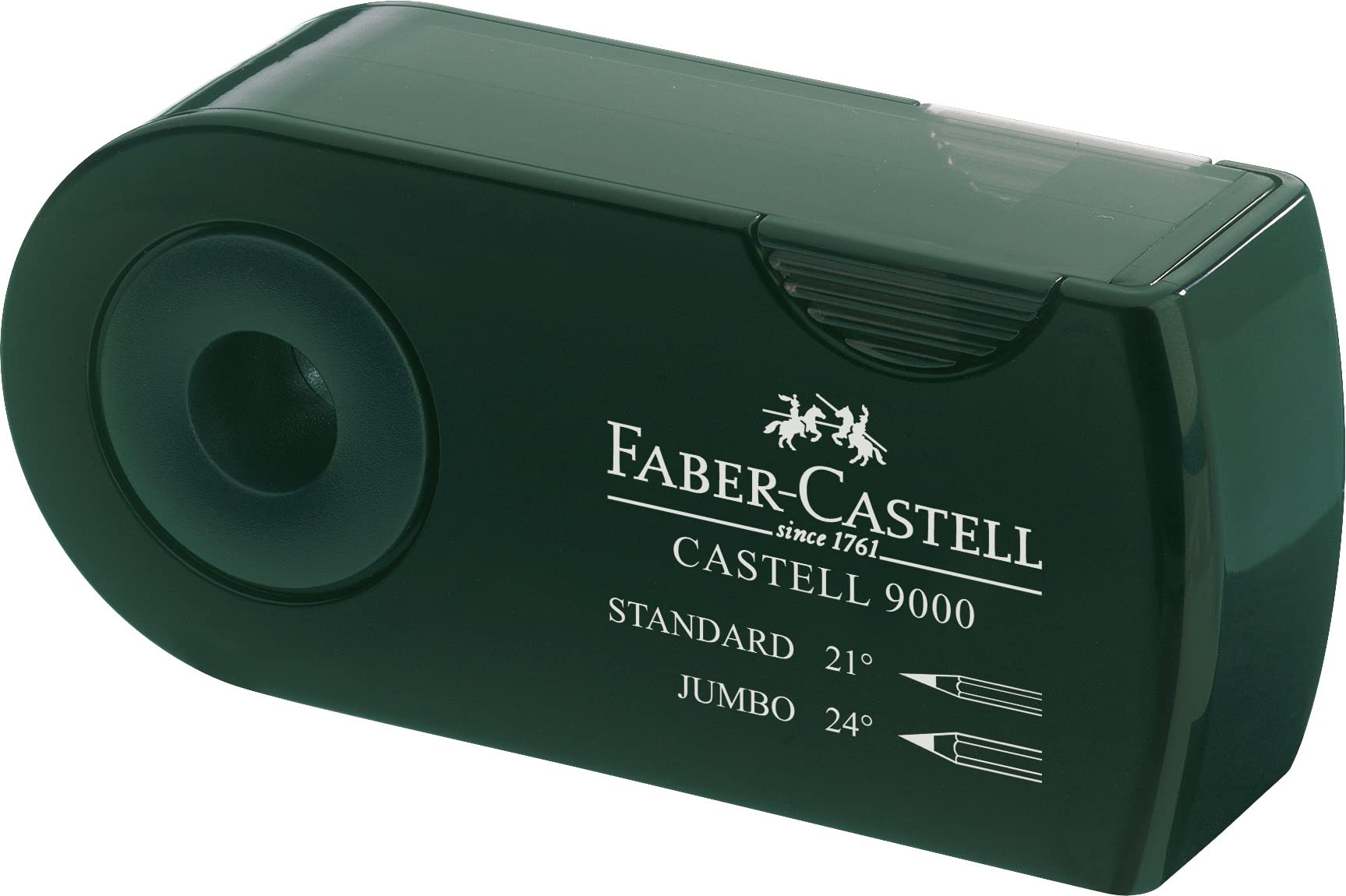 Faber-Castell Miscellaneous Castell 9000 Twin Sharpening Box, Green, for Art, Craft, Drawing, Sketching, Home, School, University, Colouring — image 1