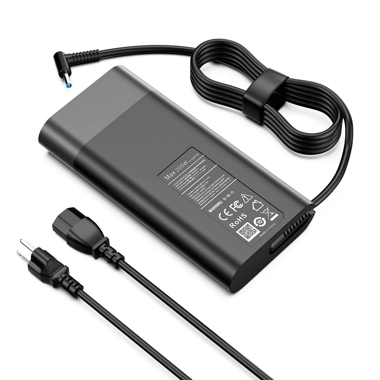 Photo 1 of GERVGHS High Power 200W Omen Charger Compatible with HP OMEN 15 17 Victus Gaming Laptop 15 17 ZBook 17 15 15u Studio G9 G10 17-ab 17-cd 16-a 16-ab 15-cb 15-dk 15-bc 15-ec 15-cx TPN-DA10 Power Cord