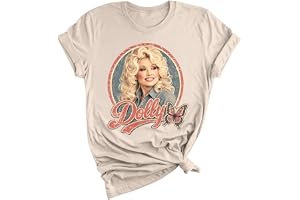 Dolly Legend Parton Shirt for Women, Memorial Butterfly Retro Country Music Tee