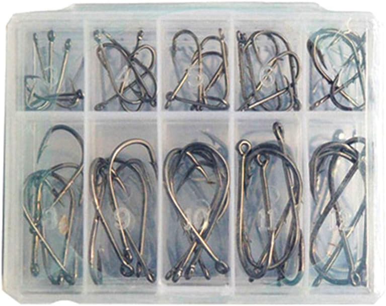 Huayang 50X/Case Perforated Sharpened Fishing Steel Jjg Tackle Barbed Hook
