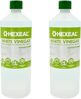 Hexeal White Vinegar 2L – 2 x 1L Bottles for Cooking Cleaning & More