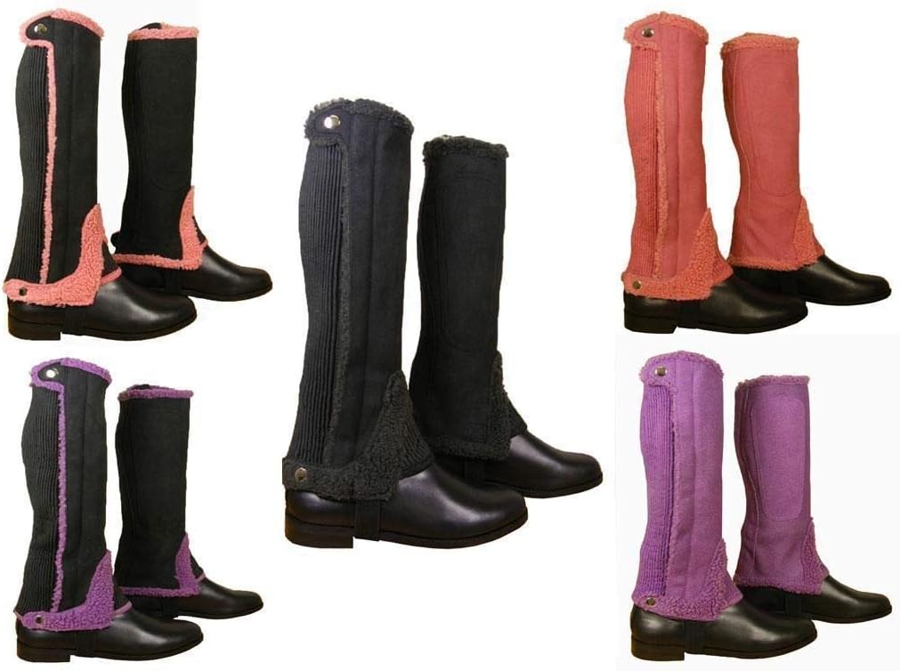 Tack N Hack LADIES HORSE RIDING WASHABLE AMARA SUEDE SHOWING GAITERS HALF CHAPS SIZE XS - L
