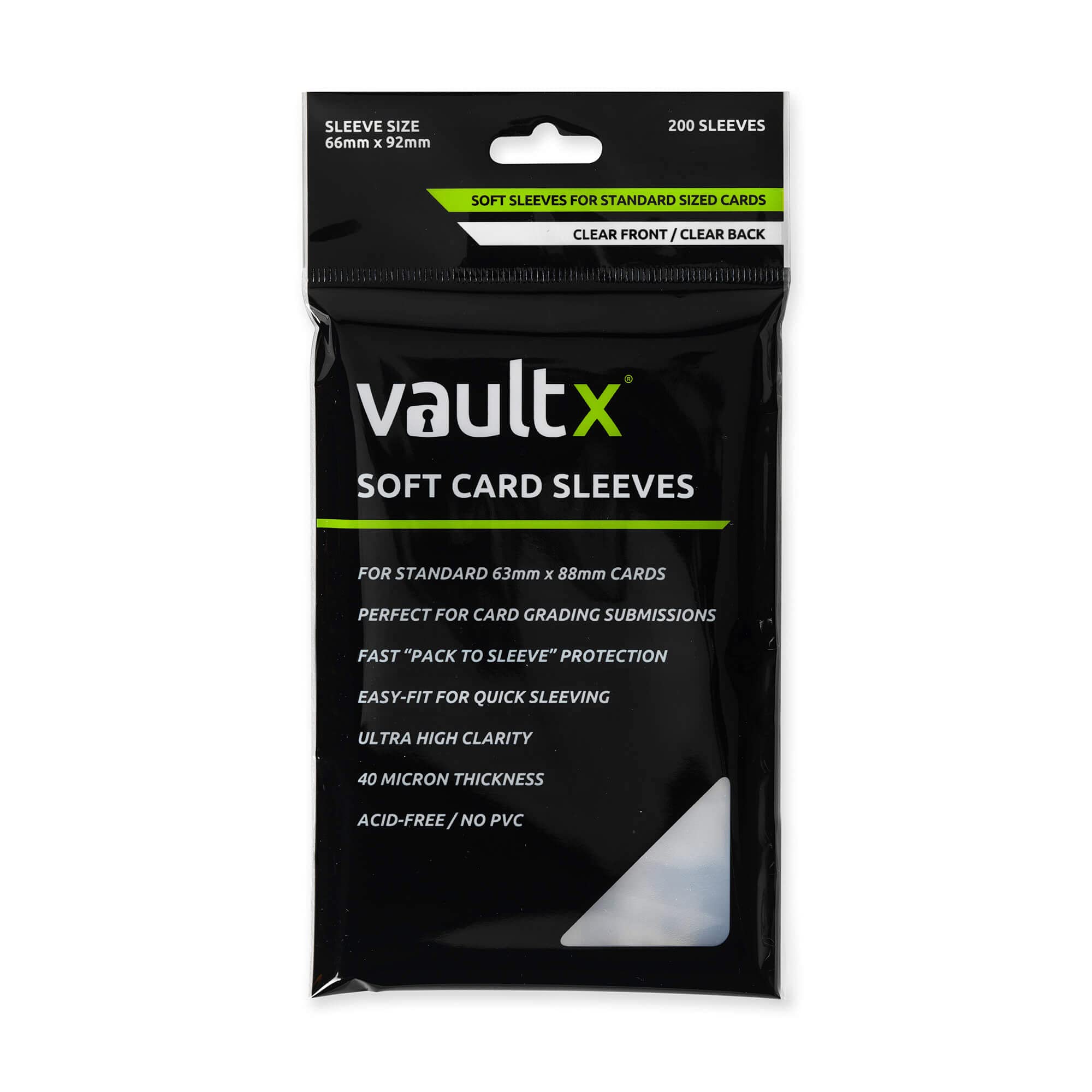 Vault X Trading Card Penny Sleeves, Soft, High Clarity, Collectible Card Games, TCG (200 Pack) — image 1