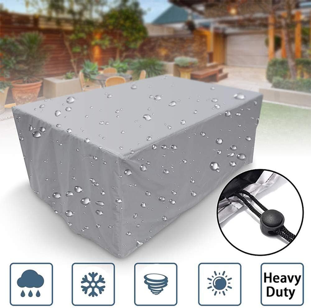 Foonee Square Garden Furniture Covers With Drawstring Waterproof Windproof Dustproof Snowproof Anti Uv Patio Furniture Protector For Outdoor Patio Table And Chairs Silver 150x150x75cm Price In Uae Amazon Uae Kanbkam