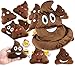 4E's Novelty Emoji Poop Pillow Party Favors for 12-12 Small Emoji Pillows (5 inch) and 1 Emoji Poop Plush hat and 1 Pack of 12 Emoji Stickers