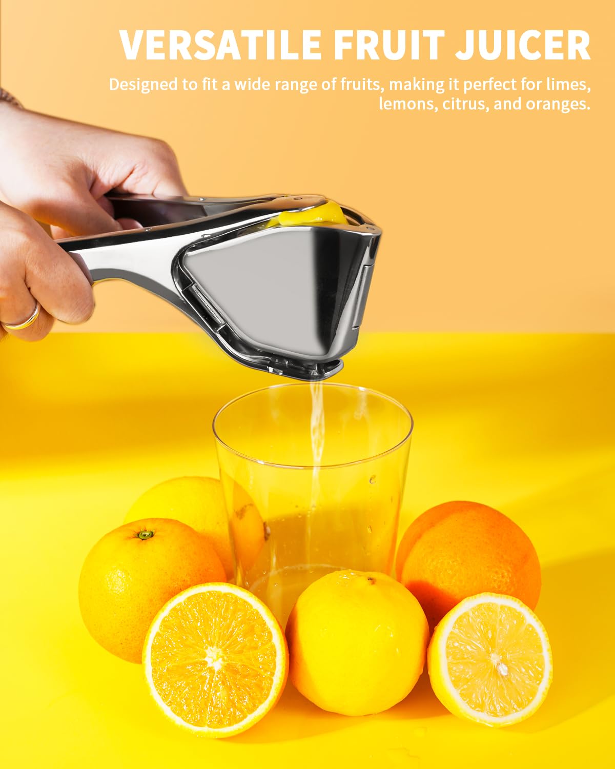 Lemon Squeezer, Stainless Steel Lemon Juicer, Manual Juicer for Lemon Citrus Lime Orange, Handheld citrus Squeezer