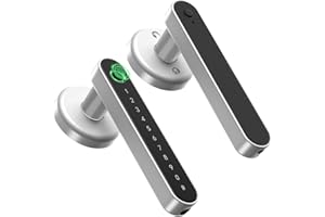 IRONZON Fingerprint Door Lock Biometric Door Lock for Home Hotel Office Apartment Bedroom Silver