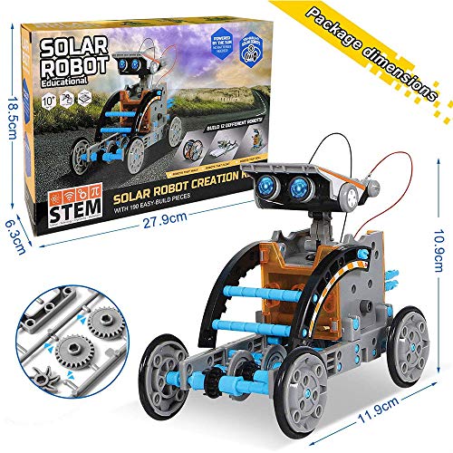 OFUN Solar Roboter Kinder 12 in 1, STEM Bausatz Lernspielzeug Konstruktion Bauset mit Solar Wissenschaft… – Bild 6
