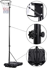 Yaheetech Netball Post Height Adjustable Stand 305 cm Regulation Hoop view 8