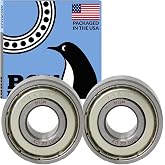 PGN 6201-ZZ (2 Pack) Ball Bearing 12x32x10mm Chrome Steel Shielded | Lubricated, Both sides protected against dust