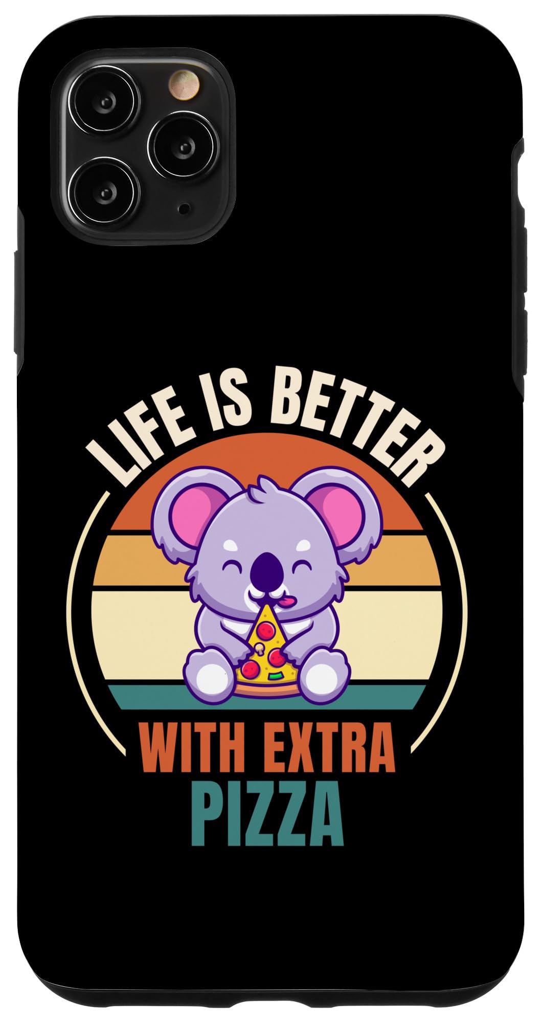 iPhone 11 Pro Max Retro Koala Pizza Life Is Better With Extra Pizza Case