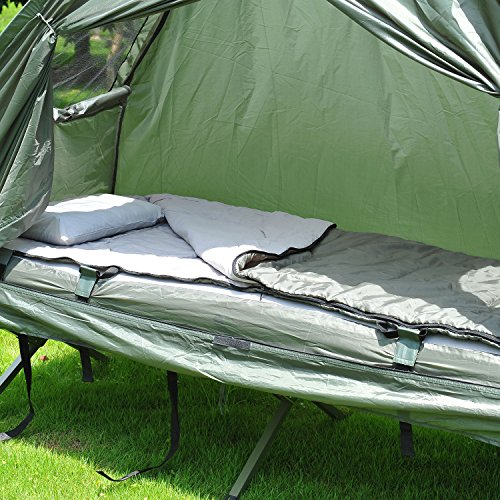 Outsunny Compact Pop Up Portable Folding Outdoor Elevated Camping Cot
