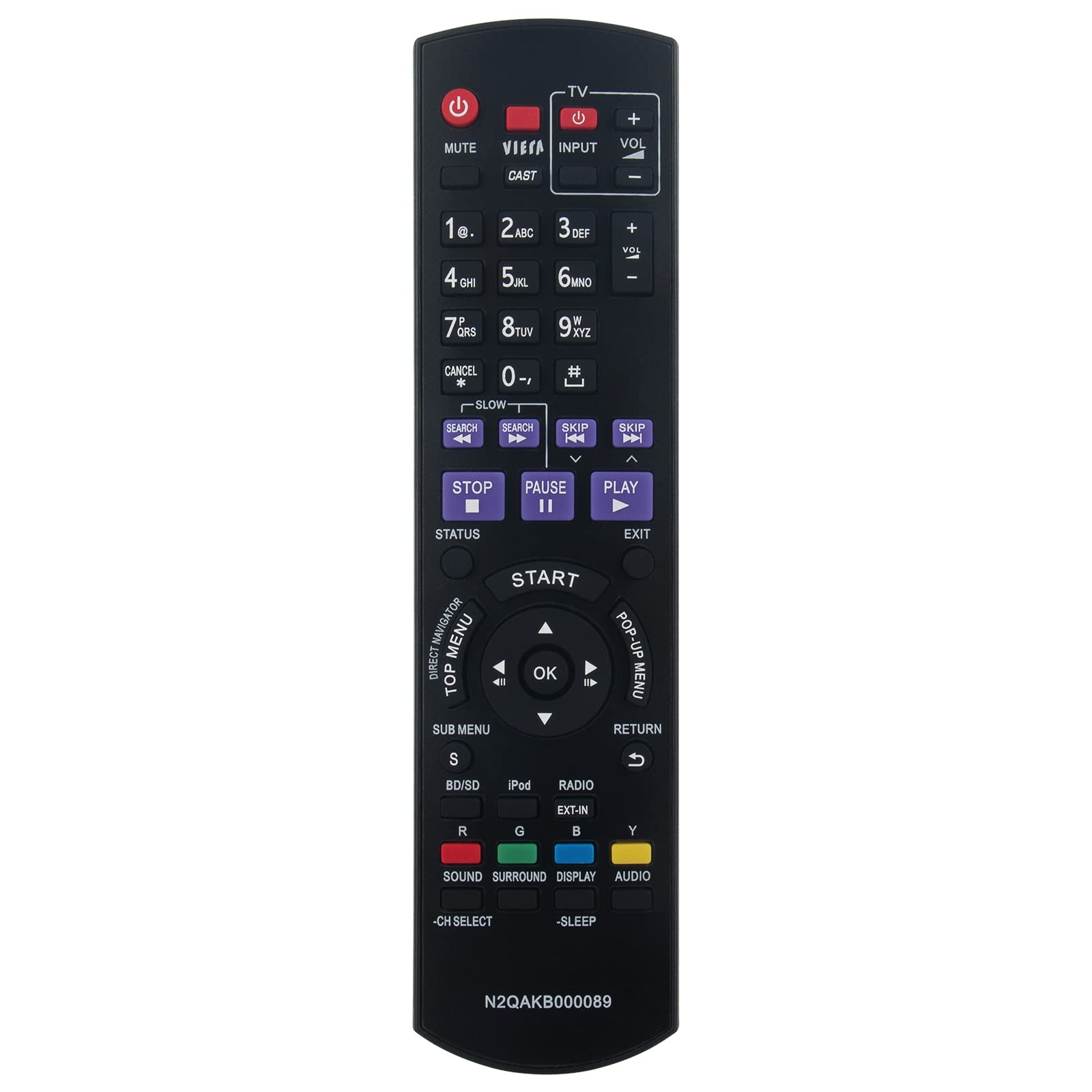 New N2QAKB000089 Remote Replaced for Panasonic SC-BT230 SC-BT235 SC-BT330 SC-BT350 SC-BT730 SC-BT750 SA-BT230 SA-BT235 SA-BT330 SA-BT350 SA-BT730 SA-BT750 sc-bt737 sa-bt230 sa-bt337 sa-bt735 sa-btt755