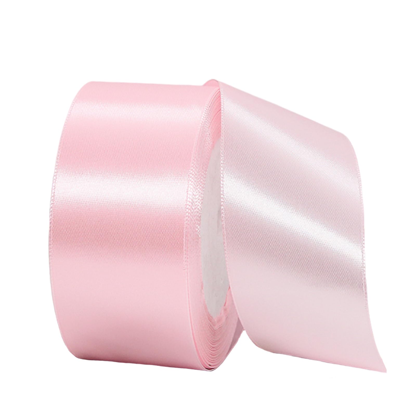 Wide Baby Pink Ribbon 40mm Satin Ribbons for Gift Wrapping,22m 1.5Inch Silk Thick Wrapping Ribbon Pink for Crafting,Christmas,Wedding Car,Hair Bows,Bouquets,Party,Cake Decorations