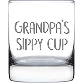 Grandpa's Sippy Cup - Unique Whiskey Rocks Glass for Grandfathers - Fun Grandpa Gifts - 10.25 Oz