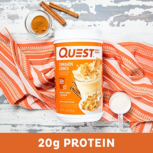 Quest Nutrition Cinnamon Crunch Protein Powder; 20g Protein; 1g Sugar; Low Carb; Gluten Free; 1.