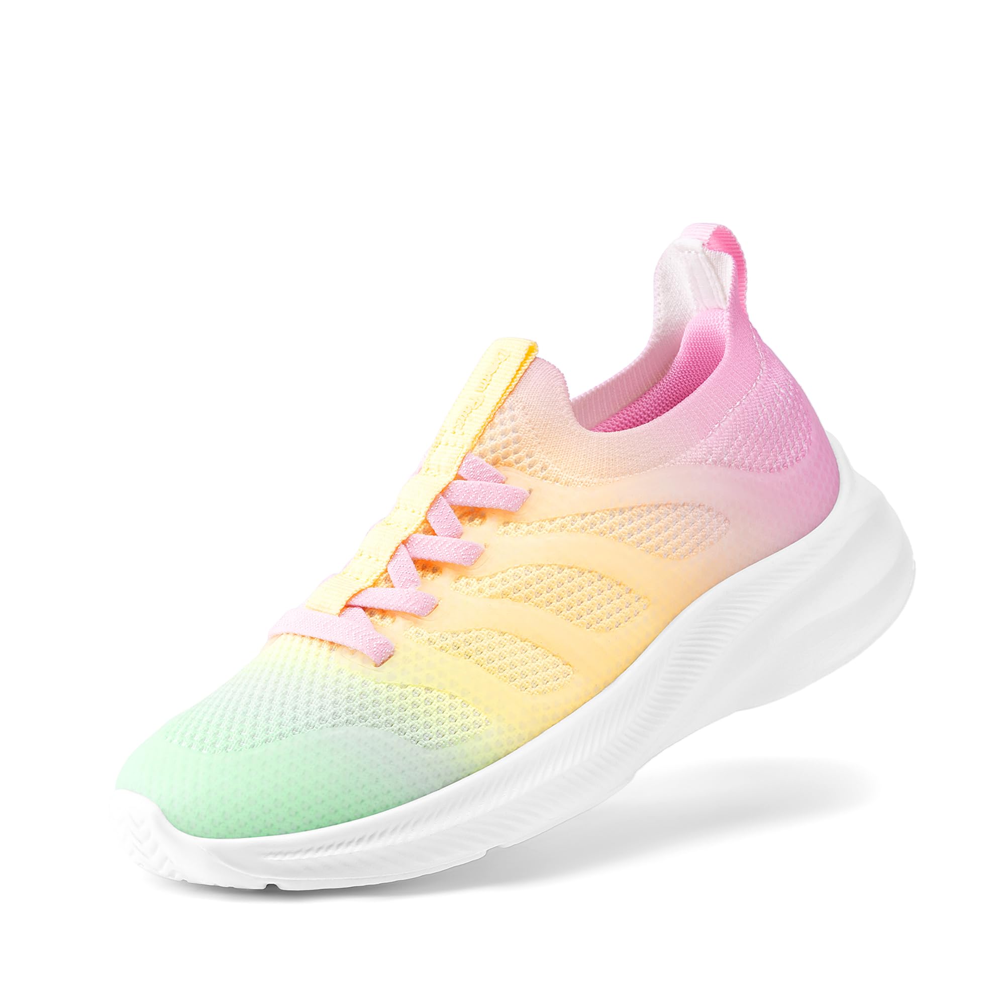 Photo 1 of DREAM PAIRS Boys Girls Shoes Kids Tennis Slip on Footwear Running Athletic Sports School Sneakers,Size 1 Little Kid,Green/Yellow/Purple,KKUMRS2518