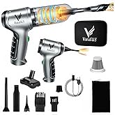 VIVIDUS Handheld Vacuum Cordless, 15000PA Car Vacuum Cleaner High Power, Small Vacuum Cleaner & Blower Portable, 4-in-1 Versatile Rechargeable Handheld Vacuum for Car, Home, Pet Hair Cleaning, White